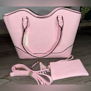 Elegant Pink Women's Handbag Set